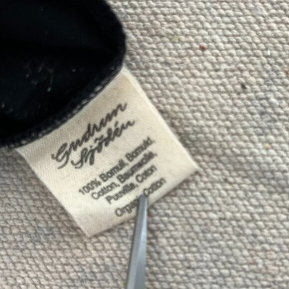 Gudrun Sjoden Woman's Organic Cotton M Black Butterfly Midi Dress Sz XL - Picture 7 of 8